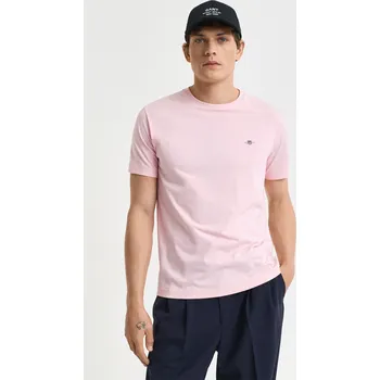 Pánské tričko TRIČKO GANT REG SHIELD SS T-SHIRT CALIFORNIA PINK