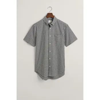 KOŠILE GANT REG CLASSIC POPLIN GINGH SS SHIRT BLACK