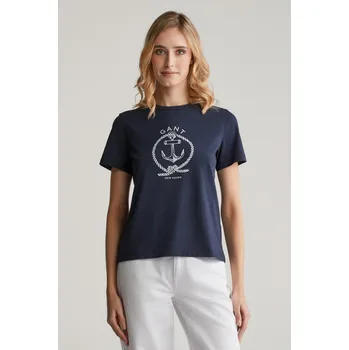 Dámské tričko TRIČKO GANT REG GRAPHIC SS T-SHIRT EVENING BLUE