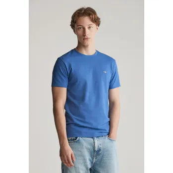 Pánské oblečení TRIČKO GANT SLIM PIQUE SS T-SHIRT RICH BLUE