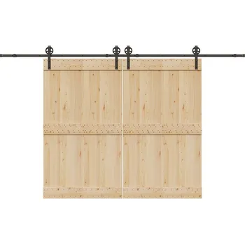 Nábytkové kování OMAXI Sada příslušenství pro posuvné dveře 366 cm ocelová černá 857980