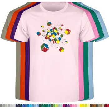 Chlapecké tričko detske-levne-bavlnene-tricko-potisk-konec-Rubik-kostka Barva: Pink - růžová, velikost: 152