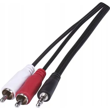 Audio kabel Emos 2333153030 audio kabel 3 m 2 x RCA 3.5 mm černý