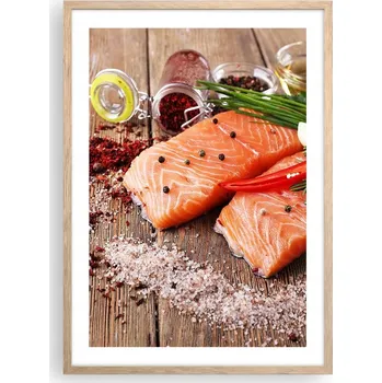 Obraz Plakát v rámu světlý dub do obýváku ložnice 50x70 gastronomie obraz