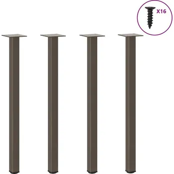 Stolová podnož OMAXI Nohy konzolového stolku 4 ks přírodní ocel 72-74 cm ocel 956249