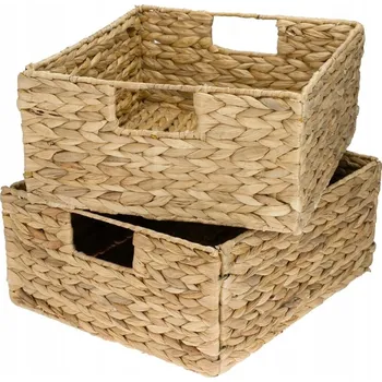 Úložný box ÚLOŽNÝ KOŠÍK | PLETENÝ Z VODNÍHO HYACINTU | 2 KUSY