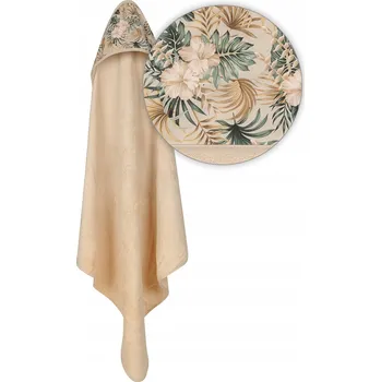 Bambusová osuška / pončo s kapucí 100x100 cm - Různé vzory