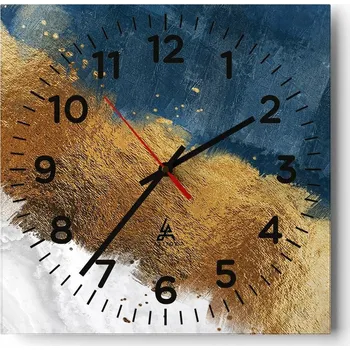 Hodiny Nástěnné hodiny do kuchyně 30x30 Art Deco Stylové hodiny na skle Loft Tiché