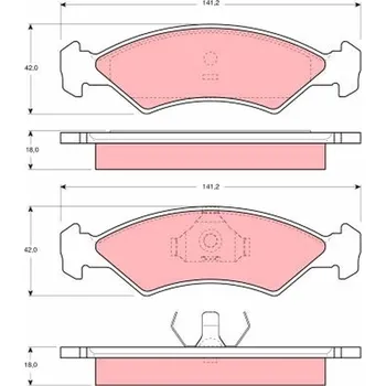 Brzdová destička Sada brzdových destiček, kotoučová brzda TRW GDB311