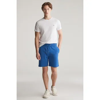 Pánské kraťasy TEPLÁKOVÉ ŠORTKY GANT REG SHIELD SWEAT SHORTS RICH BLUE