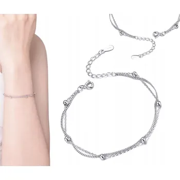 Náramek Dvojitý náramek CELEBRYTKA Stříbro S925