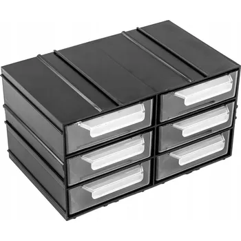 Koupelnový nábytek Modulární skříňka, organizér se 6 průhlednými zásuvkami