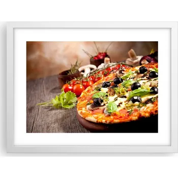 Obraz Obraz plakát v bílém rámu do obýváku 40x30 gastronomie foto na zeď