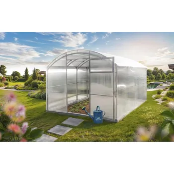 Skleník Polykarbonátový skleník Galina Délka skleníku: 14 m, Tloušťka polykarbonátu: 4 mm