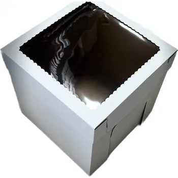 Forma na pečení Sugar and Cakes KRABICE NA DORT - BÍLÁ 30,5x30,5x30,5cm