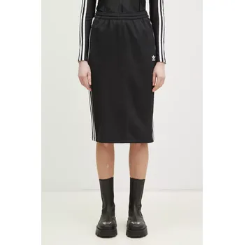 Dámská sukně Sukně adidas Originals Adicolor Classic 3S Skirt černá barva, midi, pouzdrová, IW8461, S, 99X