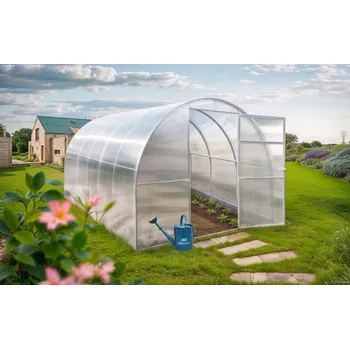 Skleník Polykarbonátový skleník Gloria Délka skleníku: 10 m, Tloušťka polykarbonátu: 6 mm