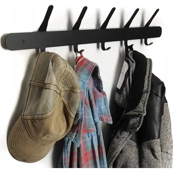 Věšák Prosty #3 - ČERNÝ - Věšák na oblečení 60cm Loft