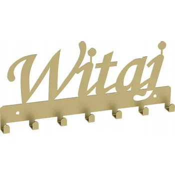 Věšák Šatní ramínko kovový Domer zlatý