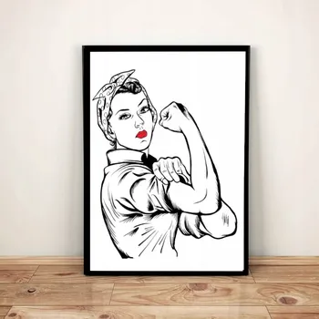 Obraz Silná Žena PRL - Plakát A3 v Rámu 2019