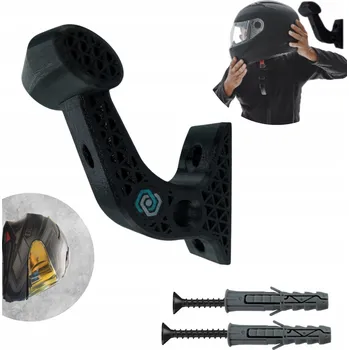 Věšák DELOSPRO Držák, hák, věšák na motocyklová přilba Č. 1 BLACK