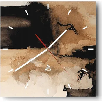 Hodiny Velké nástěnné hodiny 40x40 Abstrakce Skleněné tiché hodiny
