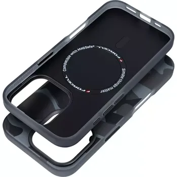 Pouzdro na mobilní telefon Úrovně F-PROTECT s technologií Dual Layer 4D, Military Drop-Test kompatibilní s MagSafe pro SAMSUNG S25 black camo