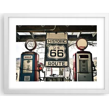 Obraz Obraz plakát v bílém rámu do obýváku 40x30 vintage foto plakáty na zeď