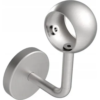 DRŽÁK MADLA NA ZEĎ 70X70 M6 AISI 304 S ROZETOU