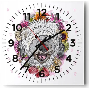 Hodiny Kuchyňské nástěnné hodiny 30x30 Abstrakce Skleněné hodiny do obýváku Moderní Tiché