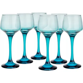 Sklenice Sklenice na vodku likéry GLASMARK sada 6 kusů Sunset tyrkys 75 Ml