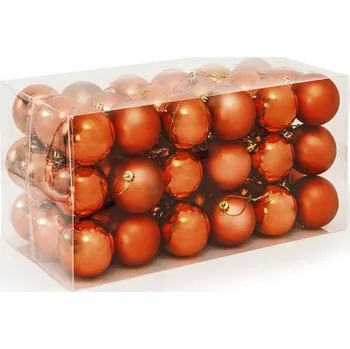 Vánoční dekorace VÁNOČNÍ VÁNOČNÍ BAŇKY 6CM, SADA 54 DÍLŮ, VÁNOČNÍ KOULE