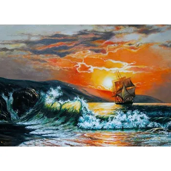 Obraz Obraz Na Plátně Malebné moře a západ slunce 40x30