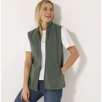 Dámská vesta Fleecová vesta na zip bronzová 50