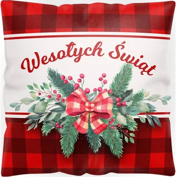 Polštář POVLEČENÍ NA POLŠTÁŘ 40x40 VELUR VÁNOČNÍ DEKORAČNÍ SAMETOVÉ NA POLŠTÁŘEK