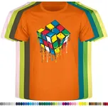 detske-levne-bavlnene-tricko-potisk-rotace-Rubik-kostka Barva: Orange - oranžová, velikost: 164