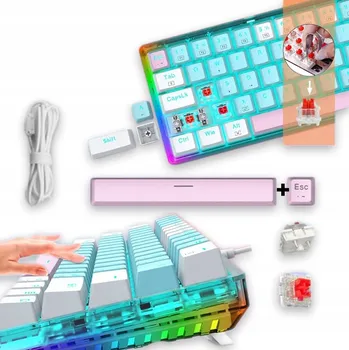 Klávesnice Kompaktní mechanická klávesnice E-YOOSO Z11T RGB