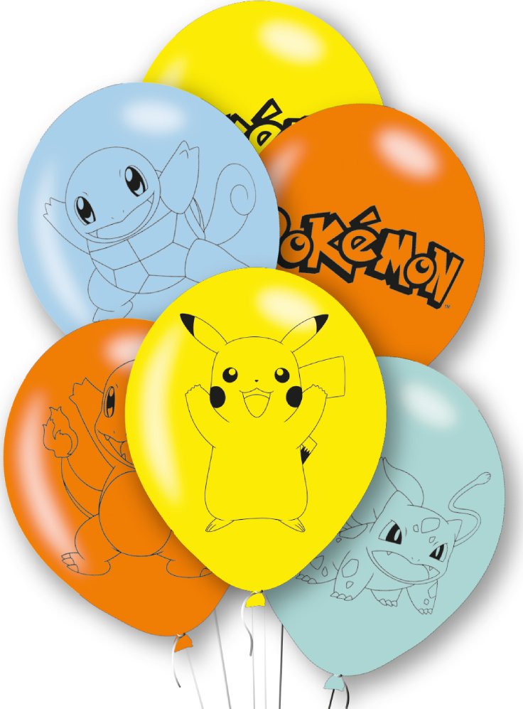 Amscan / Riethmüller Balonky latex Pokémon 28 cm, 6 ks