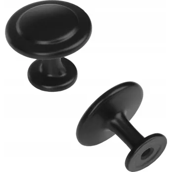 Nábytkové kování ÚCHYTKA NA NÁBYTEK NÁBYTKOVÁ KNOFLÍKOVÁ ÚCHYTKA NA ZÁSUVKY A SKŘÍŇKY ČERNÁ MATNÁ TMY