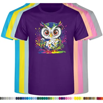 detske-levne-bavlnene-tricko-potisk-okata-sova Barva: Purple - purpurová, velikost: 116