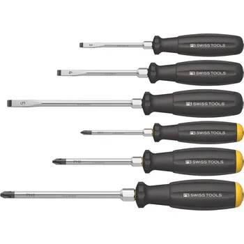 Šroubovák pro elektroniku 6 ks, drážka/PH Úder.hl. PB SwissTools
