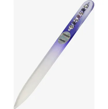 Preciosa Skleněný pilník s českým křišťálem, malý, fialový