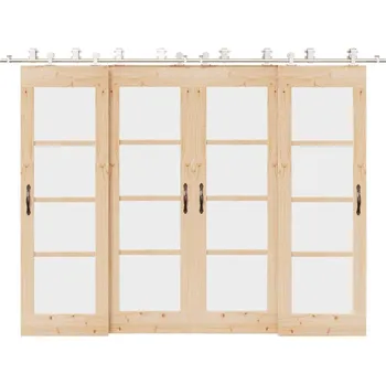 Nábytkové kování OMAXI Sada příslušenství pro posuvné dveře 366 cm nerez ocel stříbrná 857683