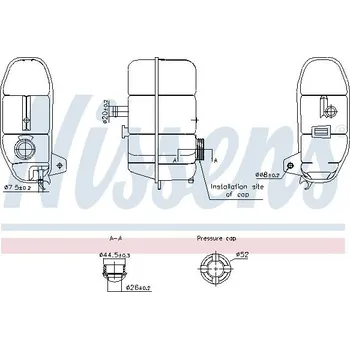 Motor automobilu Vyrovnávací nádoba, chladivo NISSENS 996332