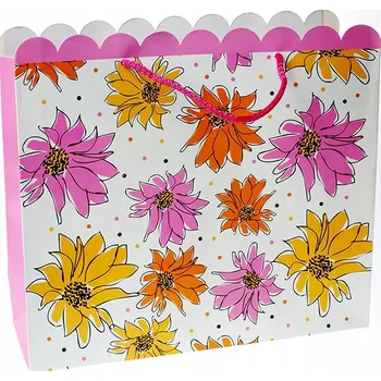 Dárková taška Vixon Dárková taška s květinami a puntíky V-236