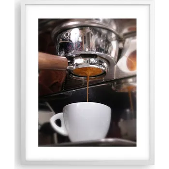 Obraz Obraz plakát na zeď v bílém rámu 40x50 káva foto plakáty do obýváku