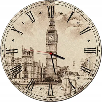 Hodiny Nástěnné hodiny do obýváku Dekorace Retro Vintage do ložnice 30 cm