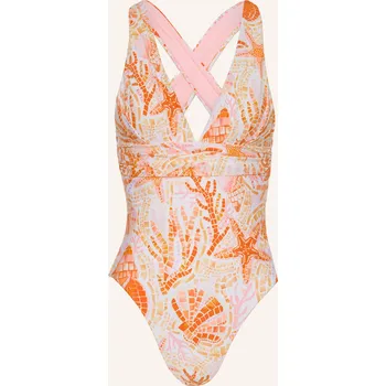 Dámské plavky Seafolly Dámské Plavky La Mer, bílá / oranžová / růžová, 36