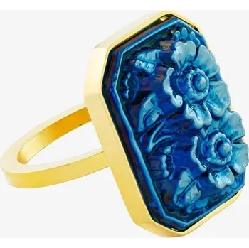 Šperk Preciosa Prsten z pozlacené chirurgické oceli Venice s českým křišťálem Preciosa 7461Y67 Velikost: C (průměr 18mm, CZ 57)