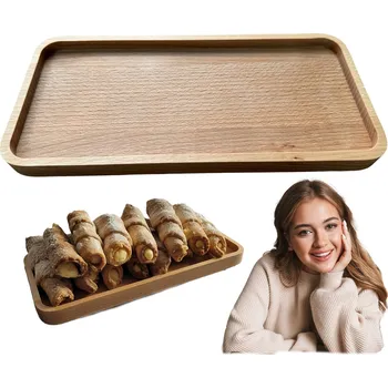 TACA DO SERWOWANIA PRZEKĄSEK BUKOWA DŘEVĚNÝ UNIVERZÁLNÍ OBDÉLNÍKOVÝ